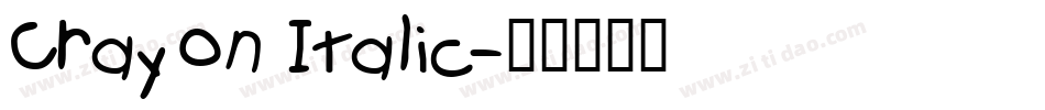 Crayon Italic字体转换